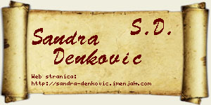 Sandra Denković vizit kartica